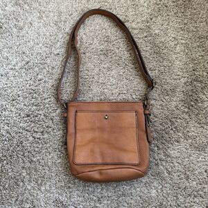 Brown leather satchel cross body purse Mini messenger Bag Style